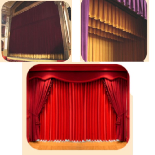 Theatre Stage Show Curtains, Red Classic Curtain Events